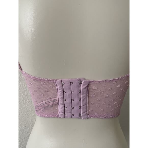 Victoria's Secret Bra Bustier Plunge Lace Polka Dot Lingerie - Picture 10 of 14